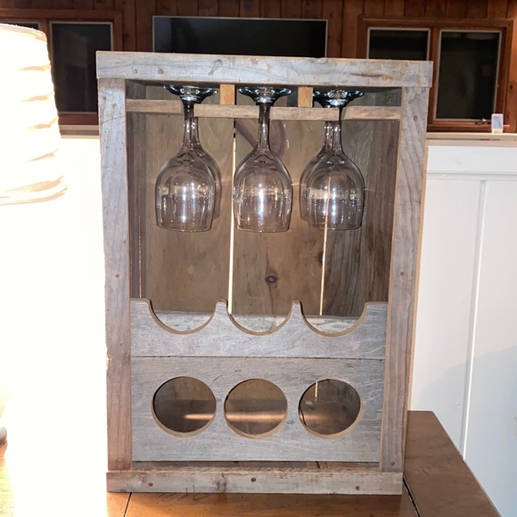 Repurposed Wood Wine Rack